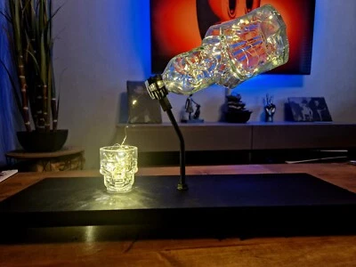 Grim reaper Bottle lamp LED mains or USB operated with remote bar man cave goth  - Image 1 of 3