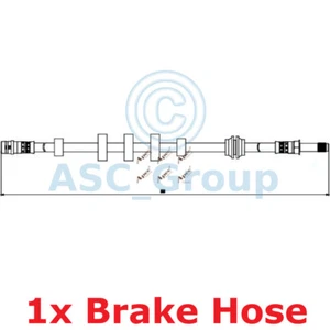 Apec Braking 520mm Disc Brake Caliper Flexible Rubber Hose HOS3844 - Picture 1 of 1