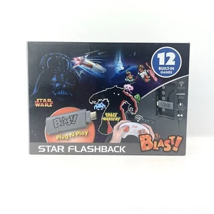 ATGAMES FLASHBACK BLAST! 12 Built-In Games Plug N Play TV Video Game Star Wars - Picture 1 of 7