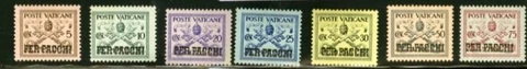 Vatican City #MiPM1-MiPM15 MNH CV€120.00 1931 Parcel Post Per Pacchi [Q1-Q15] Cover