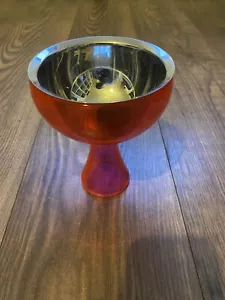 Alessi Ice Cream Bowl Miriam Mirri Design Pink Resin Stainless Steel Bowl Italy - Picture 1 of 2