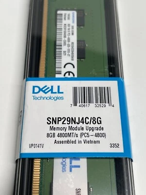 Dell 8gb ram DDR5 UDIMM Dell Precision 3660 New (SNP29NJ4C/8G) - Image 1 of 4
