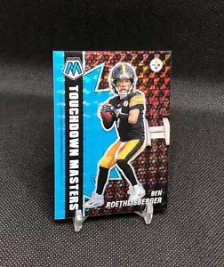2021 Mosaic Ben Roethlisberger /15 TOUCHDOWN MASTERS BLUE FLUORESCENT PRIZM SSP! - Picture 1 of 19