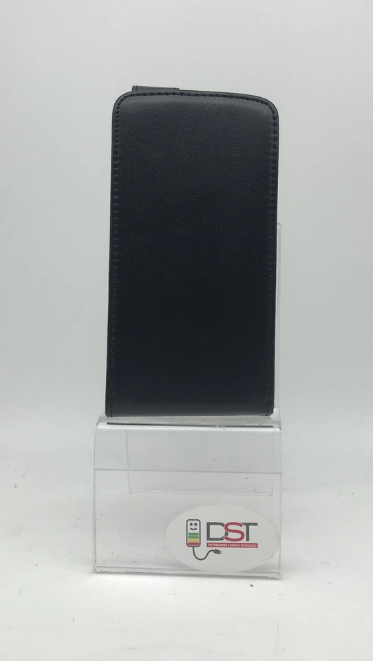 Cover Case FLIP Verticale per Alcatel Pop C7 Nera Pelle - Immagine 1 di 4