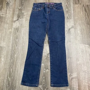 Jeans per bambina blu scuro denim skinny vita regolabile taglia 12 - Foto 1 di 4