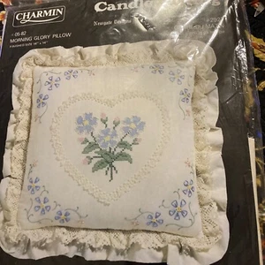 Charmin Candlewicking Embroidery 14" Pillow Kit Craft VINTAGE NEW  Morning Glory - Picture 1 of 3