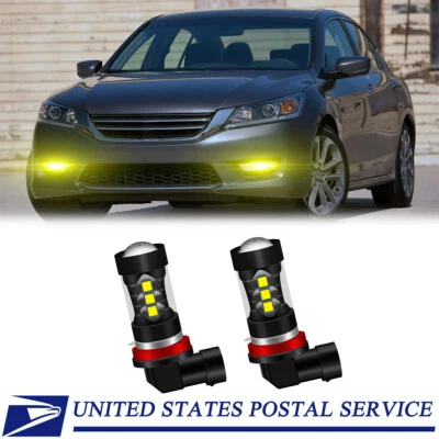 For 2013 2014 2015 Honda Accord Golden Yellow H11 H8 LED Fog Driving Light Bulbs - Image 1 of 4