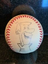 HANNA-BARBERA GEORGE JETSON SIGNED DRAWING ON BASEBALL      RARE     JSA LETTER