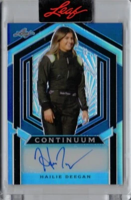 2023 Leaf Metal Continuum #MC-48 Hailie Deegan Autograph Racing Card Auto /121 - Image 1 of 2