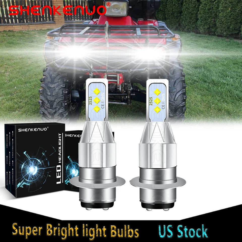 6000K Bulbs for Honda TRX400FW 1995-1996 FourTrax Foreman 400 4x4 LED Headlight - Image 1 of 4