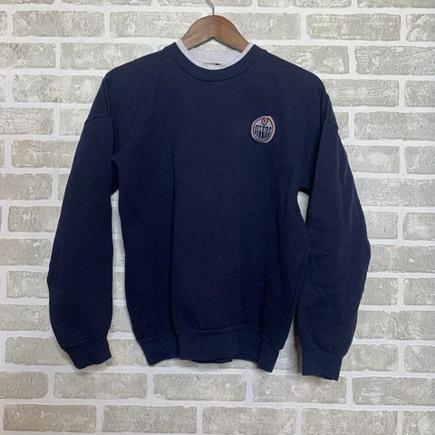 Vintage Edmonton Oilers Crewneck Sweater Men’s Small NHL Hockey Cover