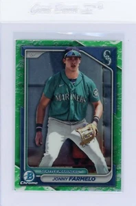 2024 Bowman Baseball #BCP-147 JONNY FARMELO Green Lunar Glow Seattle Mariners - Picture 1 of 3