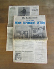 journal The Boston Globe 24 juillet 1969 MOON EXPLORERS RETURN NASA APOLLO