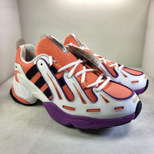 ADIDAS EQT Gazelle Scarpe da Ginnastica Uomo Arancione Bianco Viola UK8 *NUOVE INUTILIZZATE* (X134)