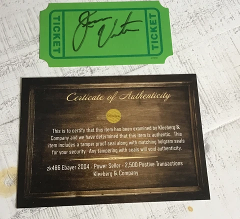 Autograph Jesse Ventura  Ticket Style Predator Blain Cooper No Time To Bleed Cover