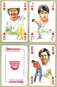 EUROPÄISCHER PGA GOLF ~ Karten von 1989 birchgrau Spielkarten mit Ballesteros ~ FSH - Bild 1 von 1