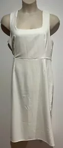 White Midi Sleeveless Dress / Back Zip/ Side Split Size18 New/Tags Atmos&Here - Picture 1 of 10