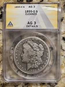 1895-O Morgan Silver Dollar ANACS AG-3 - Picture 1 of 2