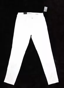 Mavi Adriana Ankle Mid Rise Super Skinny Denim White Jeans Floral Womens 27 - Picture 1 of 15