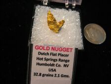 NEVADA GOLD NUGGET 2.1 GRAMS DUTCH FLAT PLACER