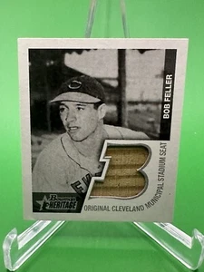 BOB FELLER 2001 Bowman Heritage Mini Original Cle Municipal Stadium Seat #BHM-BF - Picture 1 of 2