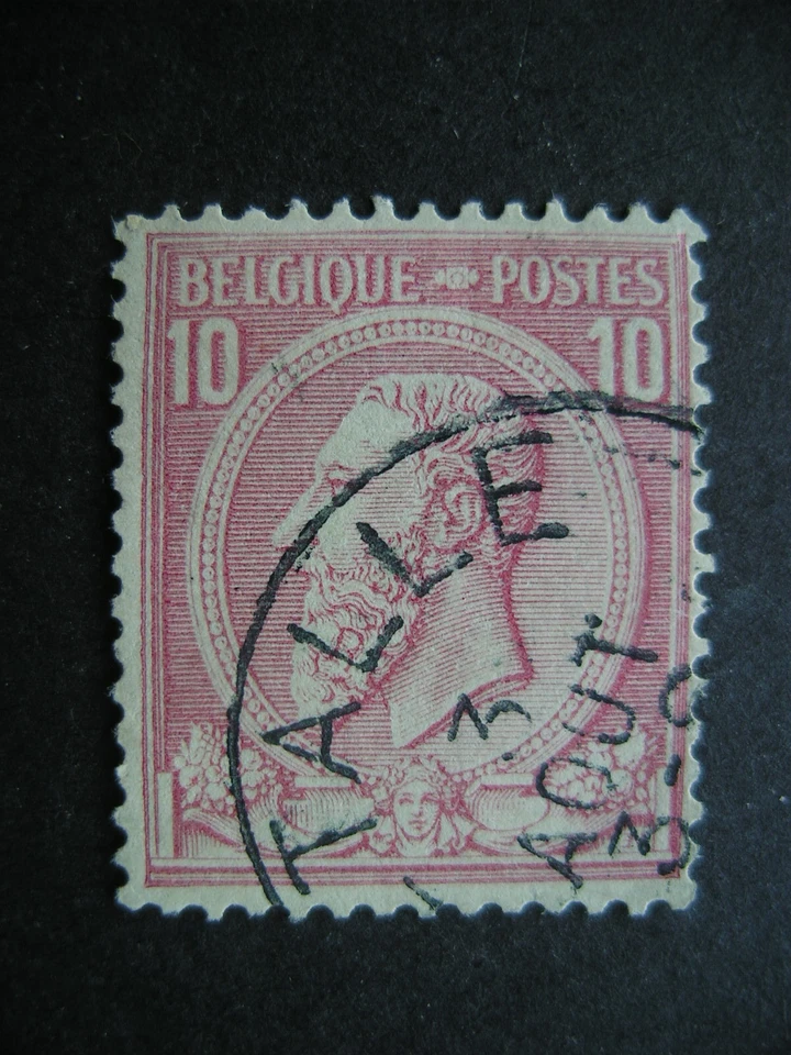  Bélgica Rey Leopoldo II 10c Papel Amarillento Sc#52c 1884 Usado Foto 1 de 1