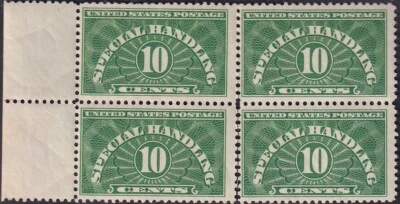 EE. UU. 1995 PINTURA SECA VERT SPLIT PERFS EN BLOQUE DE 4 Foto 1 de 2