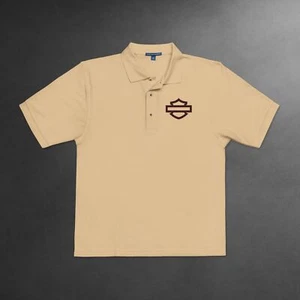 Harley Bar & Shield Polo Shirt, Vintage Motorcycle Apparel, Biker Embroidered - Picture 1 of 29