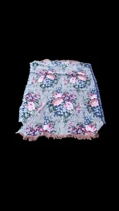 Vintage Pink Roses Floral Tapestry Throw Blanket 60x48 - Picture 1 of 3