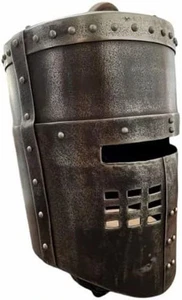 Mittelalterlicher schwarzer Ritter Monty Helm Museumsqualität Lerp Sca Hallow... - Bild 1 von 4