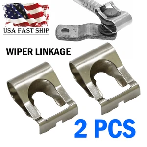 2x Windshield Wiper Motor Linkage Rods Arms Link Repair Clips Kit Strong Clips - Picture 1 of 11