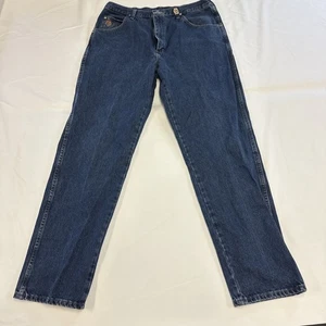 Wrangler 20X Jeans Mens 38x34 Blue Denim Straight Leg Cowboy Western Dark Wash - Picture 1 of 9