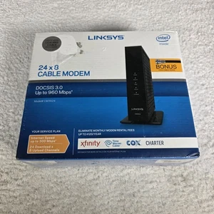 LINKSYS CM3024 High Speed DOCSIS 3.0 24x8 Cable Modem With Power Cable - Picture 1 of 4