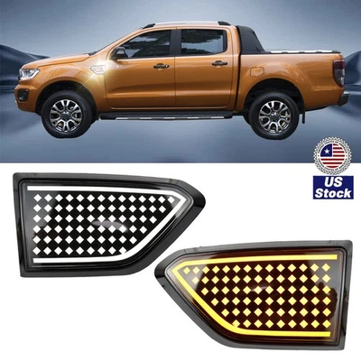 LED Front Bumper Side Marker Lights Turn Signal Lamp For Ford Ranger 2019-2023 - Image 1 of 4