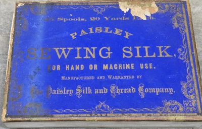 Antique Paisley Silk & Thread Company Lot 24 on Wooden Spools in Original Box - Image 1 of 4