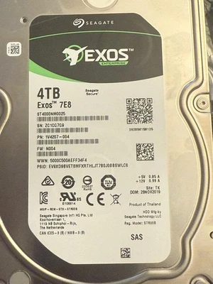 Seagate Exos 7E8 4TB 3.5" Enterprise HDD ST4000NM0025 SAS 7200RPM - Image 1 of 3