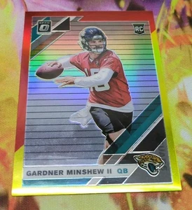 2019 Panini Donruss Optic - Rookies Gardner Minshew II #142 Red and Yellow Prizm - Picture 1 of 7