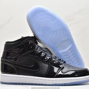 Air AJ1 CAMPUS SNEAKER BLACK-DARK CONCORD-WHITE Size 10 - Picture 1 of 8