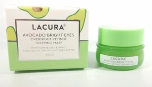 Lacura Avocado Bright Eyes Overnight Retinol Sleeping Mask Aldi dupe K Beauty - Picture 1 of 2