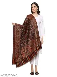Hand-Cut Kani Wool Shawl. Detailed Design Paisley Jamavar Jamawar Stole - Picture 1 of 3
