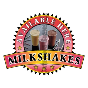 Adesivo Milkshake Venduto Qui - Insegna Catering Finestra Caffè Gelato Vinile Decalcomania - Foto 1 di 1