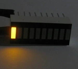 10 Segment Yellow LED Bargraph Display Module - 2.5 V - 20 Pins - 5 x 1.8 mm - Picture 1 of 5