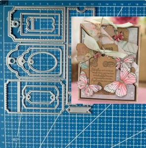 Troqueles de corte de metal etiquetas álbumes de recortes álbum de fotos tarjeta de papel decorativo en relieve - Imagen 1 de 3