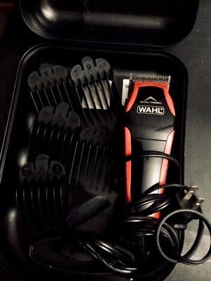 Cortadores de cabelo Wahl masculinos profissionais de precisão - Vermelho/preto - Imagem 1 de 4