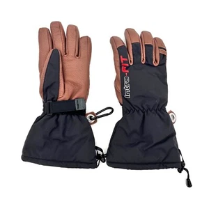 Guanti Intra-FIT Pelle di Cervo Sci Snowboard Biker Medium Nero e Marrone Impermeabili - Foto 1 di 12