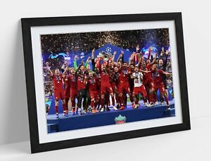 LIVERPOOL 2019 CHAMPIONS LEAGUE -FRAMED STREET ART POSTER PICTURE PRINT- BLUE
