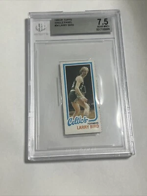 1980 Topps Larry Bird Single Panel Rookie Card RC #34 Graded Beckett BGS 7.5 NM+ - Image 1 of 4