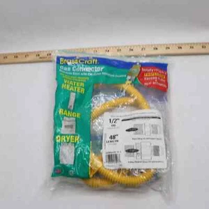 Conector de gas Brasscraft con válvula de flujo excesivo térmico amarillo CSSD64TE-48 - Imagen 1 de 8