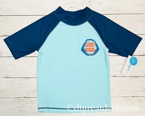 Carter's Kids Jaw UPF 50+ Swimming Sun Shirt Blue Size 5 Short Sleeve Summer - Picture 1 of 5