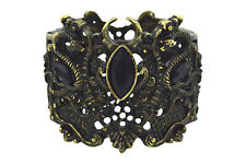 Restyle Pagan Snake Goddess Magical Power black stone Cuff Bracelet 